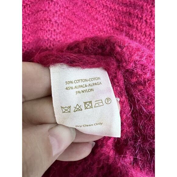 Free People All Mine Sweater Raspberry Size XS Pink V Neck Alpaca Wool - Picture 6 of 9